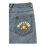 Moschino Gonna In Denim Tinta Unita con Girovita Regolabile per Bambina HDJ044 AZZURRO MOSCHINO 