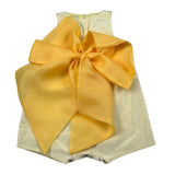 A' La Page Pagliaccetto Tinta Unita con Fiocco per Neonata AL21N GIALLO A' LA PAGE 