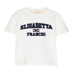 ELISABETTA FRANCHI t-shirt girocollo tinta unita con stampa Bianco per Bambina EFTS220 BIANCO ELISABETTA FRANCHI 