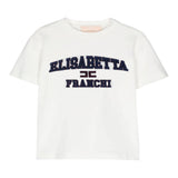 ELISABETTA FRANCHI t-shirt girocollo tinta unita con stampa Bianco per Bambina EFTS220 BIANCO ELISABETTA FRANCHI 