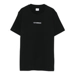 C.P. Company T-Shirt tinta unita con Stampa Nero per Bambino CBM008 NERO C.P. COMPANY 