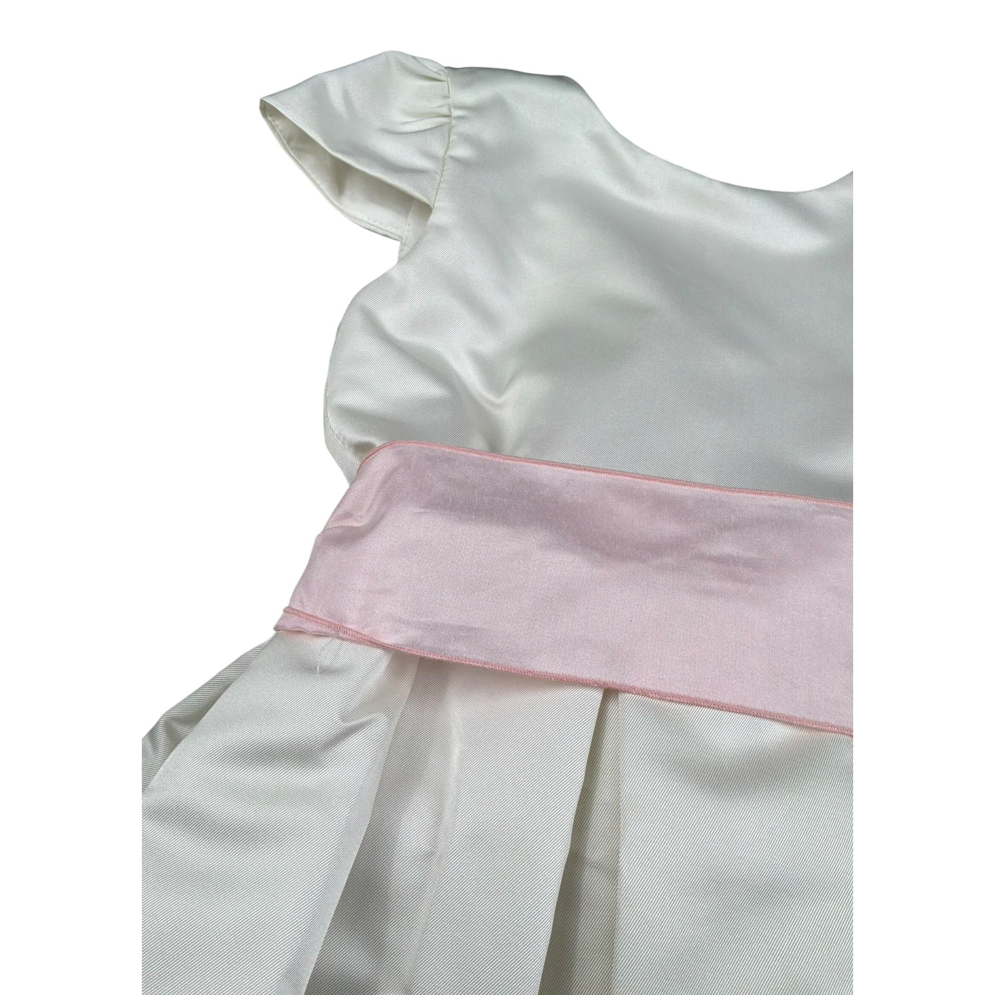 Pure Firenze Abito Mezza tinta unita Cn Cinturino Panna per Bambina PC01245 PANNA PURE FIRENZE 
