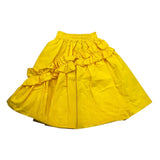 Mariuccia Solid Color Skirt with Elastic Waist Yellow for Girls