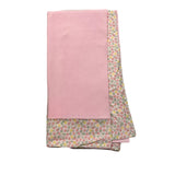 Baby Vip Solid Color Blanket With Pink Flower Print For Newborn Baby Girl
