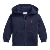 RALPH LAUREN felpa con zip e cappuccio tinta unita Blu per Neonato 320547626001 BLU RALPH LAUREN 
