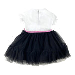 John Richmond Abito Mezza Manica Bicolore con Gonna Tulle E Cinturino Bianco/Nero per Neonata RIP24118CL BIANCO/NERO JOHN RICHMOND 