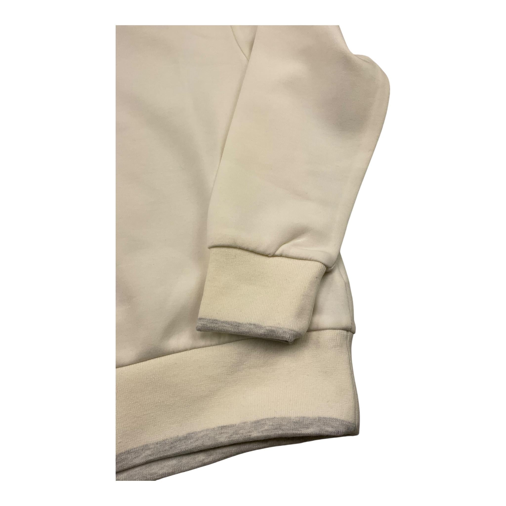 Dnj Felpa Chiusa con Cappuccio Tinta Unita per Bambino MFD5103J PANNA DNJ 