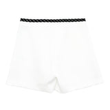 Vicolo Short Solid Color with Contrast Trim Cream for Girls
