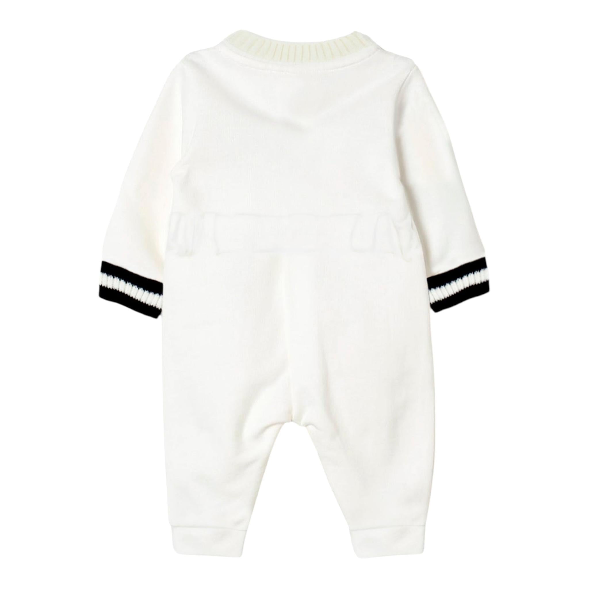 ELISABETTA FRANCHI tutina manica lunga tinta unita con logo Panna per Neonata ENTU116 PANNA ELISABETTA FRANCHI 