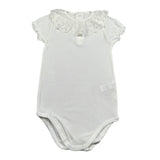 Calamaro Body Mezza Manica Tinta Unita con Colletto per Bambina 19109J PANNA CALAMARO 