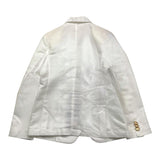 Daniele Alessandrini Plain Jacket With Contrast Buttons Cream For Boys