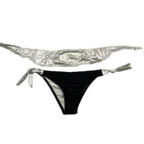 Boy London Two-Tone Bikini Set With Black Bandeau Briefs For Girls