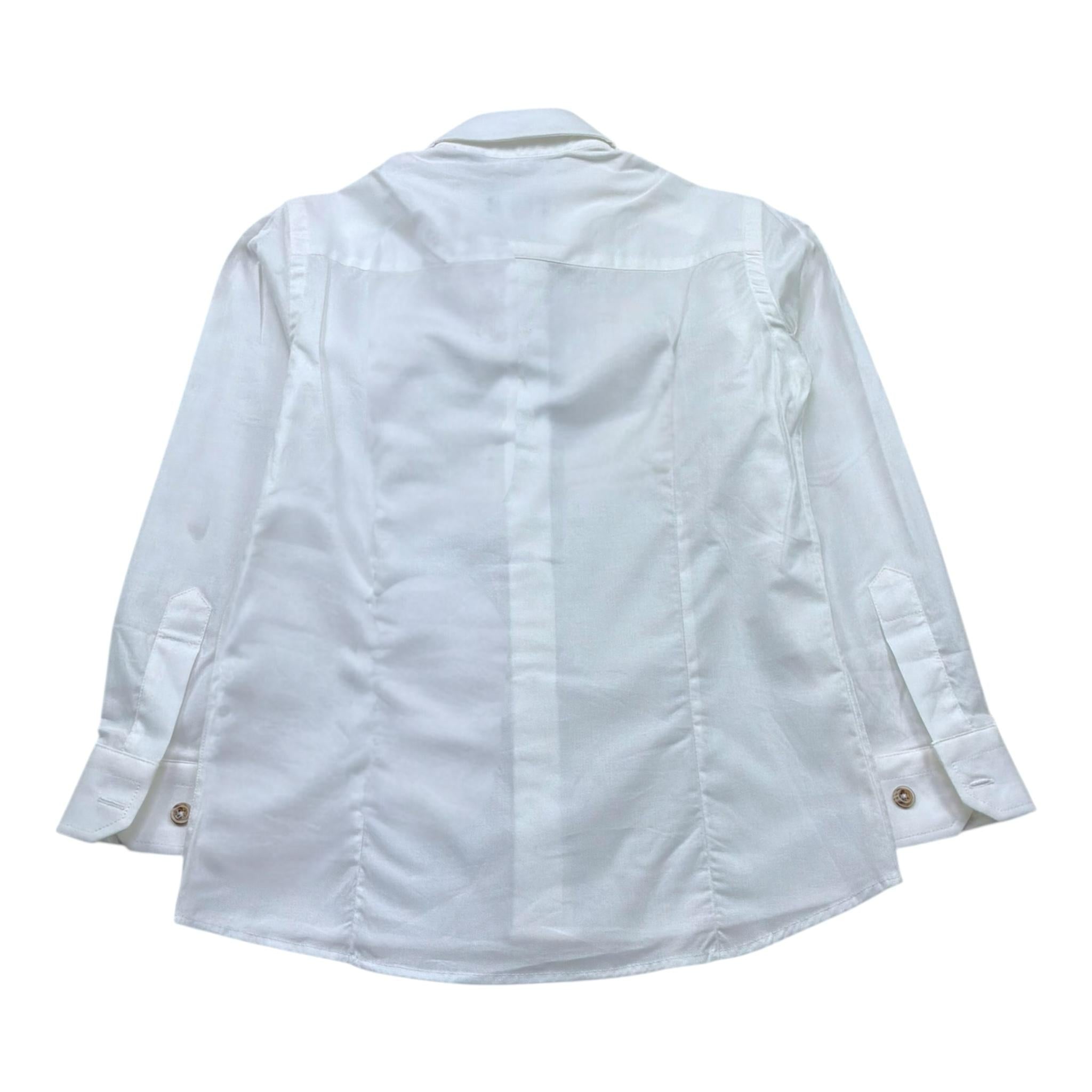 Manuel & Frank Camicia Tinta Unita con Bottoni per Bambino MF3496R BIANCO MANUEL & FRANK 