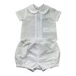 Le Bebe Completo 2 Pezzi Camicia-Culotte per Neonato LBB5383 PANNA LE BEBE 