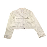 Please Camicia Tinta Unita con Profili In Contrasto per Bambina JB05300G73 PANNA PLEASE 
