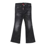 DSQUARED2 jeans tinta unita modello a zampa Nero per Bambina DQ2633 NERO DSQUARED2 