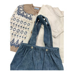 MAC ILUSIO'N completo 3 pezzi cardigan-camicia-salopette Beige per Neonato 9555 BEIGE MAC ILUSIO'N 