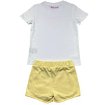 Just Cavalli Completo 2 Pezzi T-Shirt-Short Bicolore per Bambina JGP26003CJ BIANCO/GIALLO JUST CAVALLI 