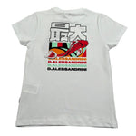 Dsquared2 T-Shirt Girocollo Tinta Unita con Stampa Logo per Bambino 1236M00063 BIANCO DSQUARED2 