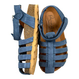 Eli Sandals Solid Color With Buckle Blue For Boys