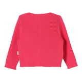 Teddy E Minou Strawberry Buttoned Solid Color Cardigan For Baby Girl