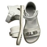 Cesare Paciotti Sandals Solid Color With White Logo Application For Girls