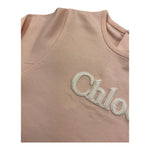 CHLOE' shirt girocollo tinta unita cn logo Rosa per Neonata C05450 ROSA CHLOE' 