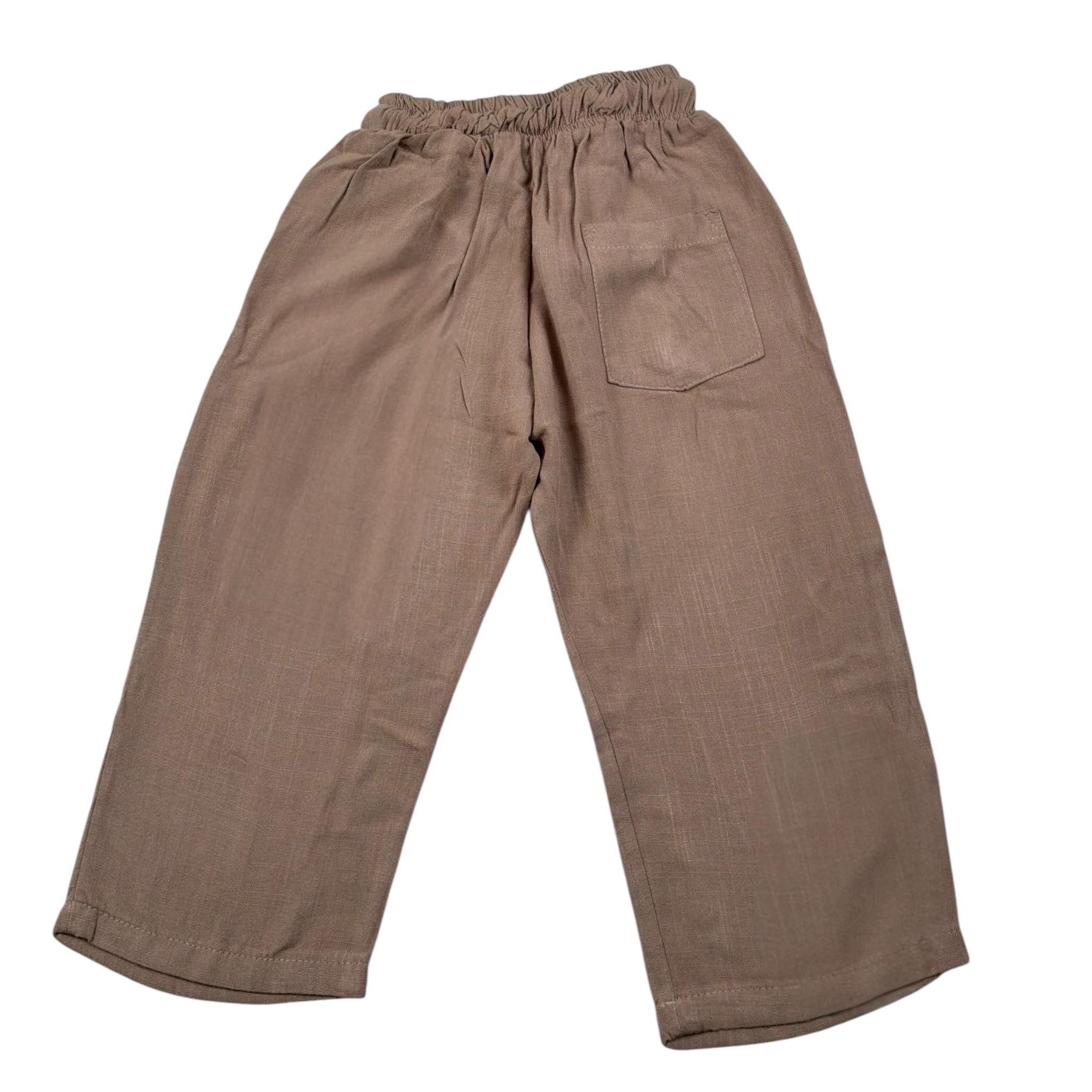 Louis Dieudonne' Pantalone Tinta Unita con Elastico In Vita per Bambino LDPA01X MARRONE LOUIS DIEUDONNE' 