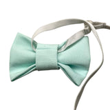 Never Too Bow Tie Solid Color Aqua Green For Boys