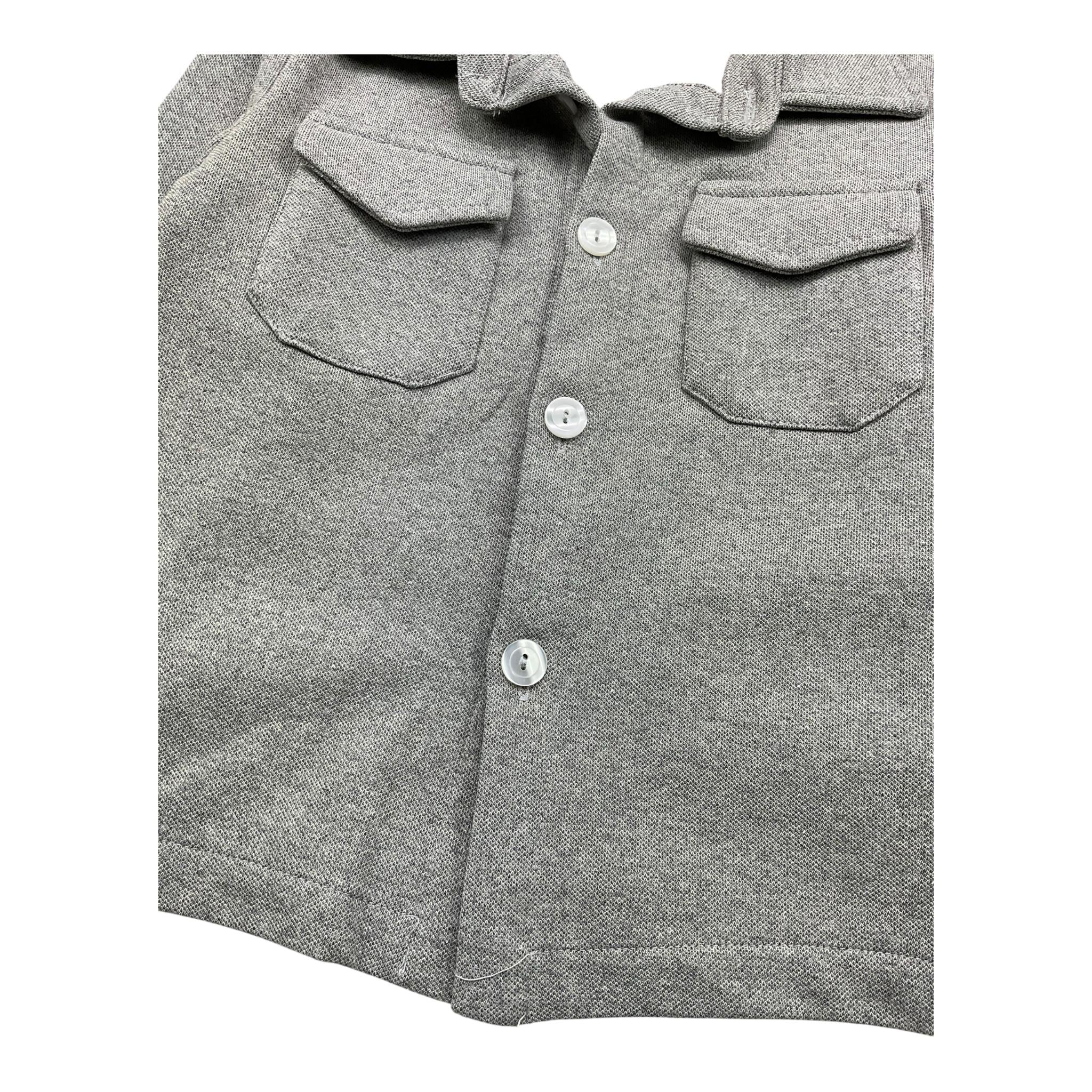 M+E' camicia manica lunga tinta unita Grigio per Bambino UEM0169 GRIGIO M+E' 