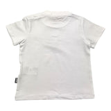 Daniele Alessandrini Solid Color Crew Neck T-Shirt with White Logo Print for Newborns