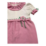 Light Colors Two-Tone White/Pink Half Sleeve Romper For Baby Girl