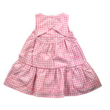 Liu Jo Solid Color Sleeveless Dress With Pink Check Pattern For Baby Girl