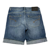 Dondup Bermuda Solid Color Blue Denim For Boys