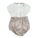 Granlei Completo 2 Pezzi Camicia-Coulotte per Neonato 125130 BIANCO/BEIGE GRANLEI 