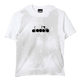 DIADORA t-shirt girocollo tinta unita con stampa in contrasto Bianco per Bambino F4DIJGTH045 BIANCO DIADORA 