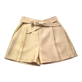 Naida Short Solid Color With Elastic Waist Beige For Girls