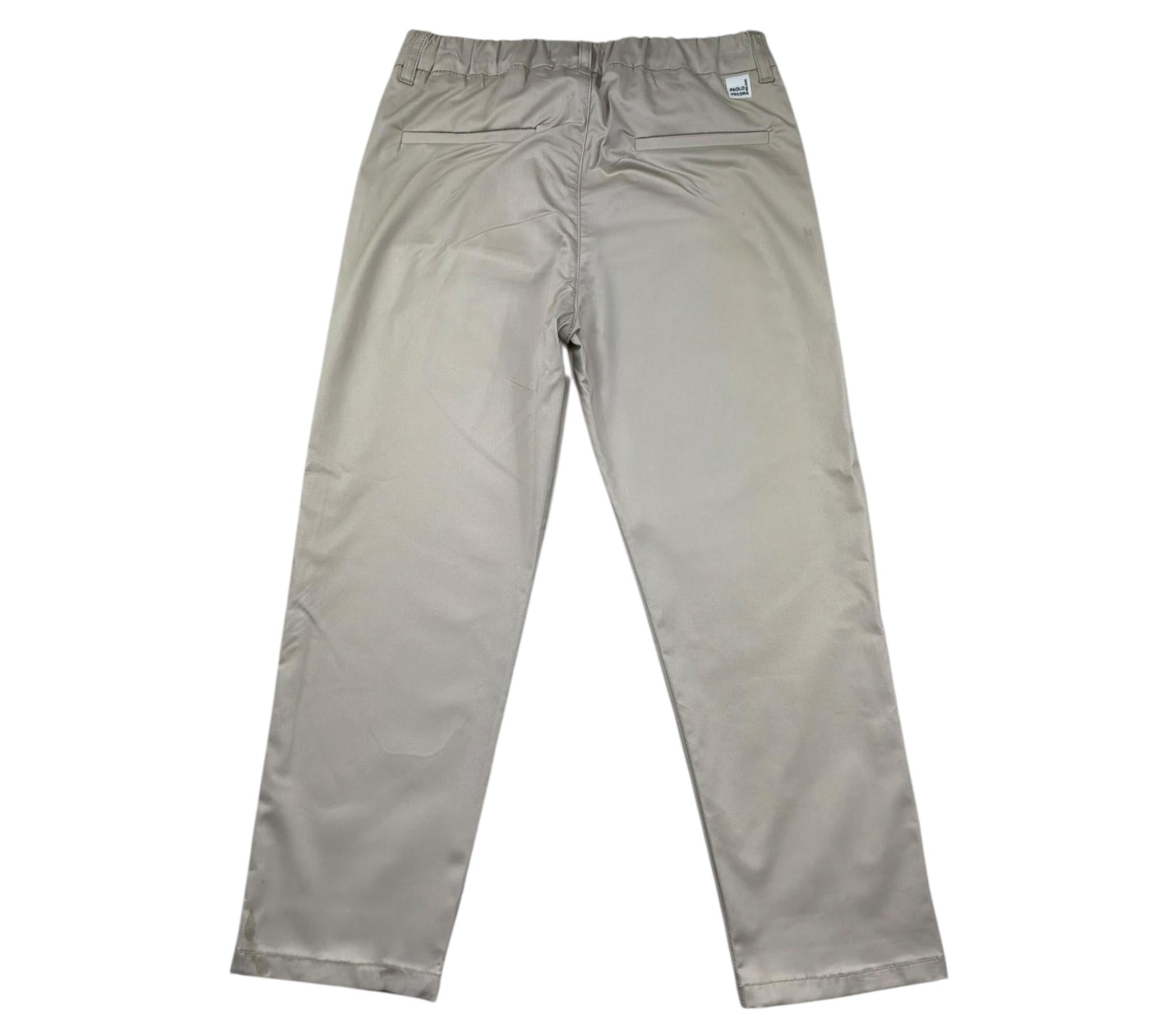 Paolo Pecora Pantalone Tinta Unita con Elastico In Vita per Bambino PP4313 BEIGE PAOLO PECORA 