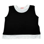 Imperial Top Giromanica Tinta Unita con Profili In Contrasto per Bambina MO15032G75 NERO IMPERIAL 