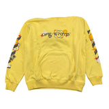 Off-White Solid Color Hoodie With Print Yellow For Boys