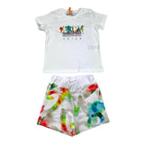 Msgm Complete T-Shirt-Bermuda Multicolor White For Newborn