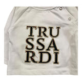 TRUSSARDI shirt girocollo tinta unita con stampa in contrasto Bianco per Neonato TIA25218TS BIANCO TRUSSARDI 