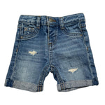 Guess Bermuda In Denim Tinta Unita con Girovita Regolabile per Neonato DHDHH BLU GUESS 