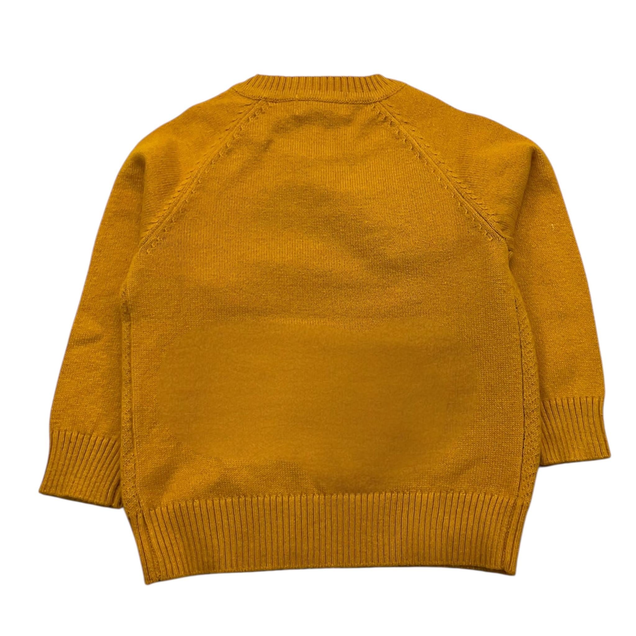 JECKERSON maglia girocollo tinta unita con ricamo orso Senape per Neonato MGJC SENAPE JECKERSON 