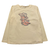LIU JO shirt girocollo tinta unita cn stampa brillantinata Panna per Bambina KF4059XX PANNA LIU JO 
