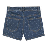 Balmain Solid Color Blue Denim Shorts For Girls