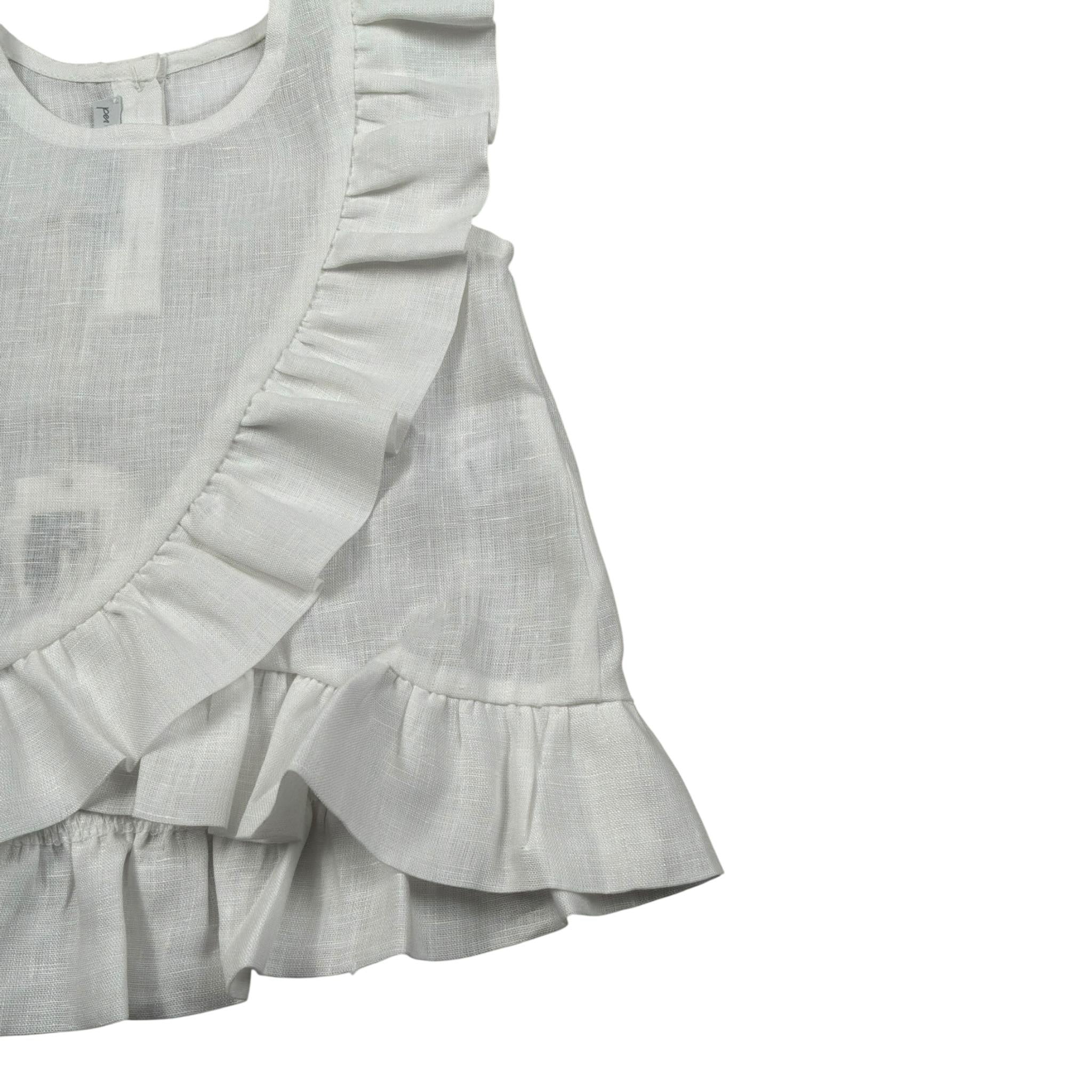 Per Te Top Giromanica Tinta Unita per Neonata 33981N BIANCO PER TE 