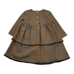 ZHOE & TOBIAH abit tinta unita con fantasia quadri Marrone per Neonata CCH4 MARRONE ZHOE & TOBIAH 