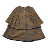 ZHOE & TOBIAH abit tinta unita con fantasia quadri Marrone per Neonata CCH4 MARRONE ZHOE & TOBIAH 