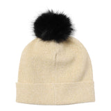 LIU JO cappello tinta unita con pon pon Oro per Neonata HF4080 ORO LIU JO 